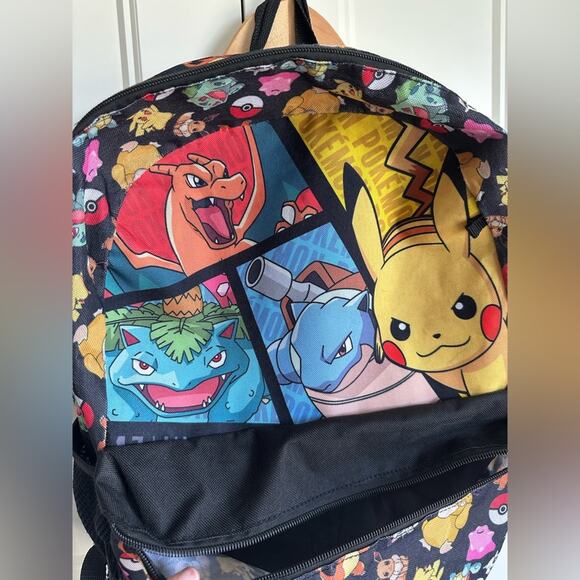 Pokemon Backpack Charizard Pikachu Venasaur Eeveelution Zip Front Pocket 2020 main image 2